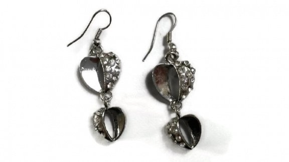 Oorbellen strass dames sieraden silverlook te koop online kopen bestellen - 1