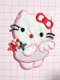 Witte Hello Kitty met vleugeltjes, strijkapplicatie ~ 8 cm - 0 - Thumbnail