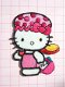 Hello Kitty gaat in bad, strijkapplicatie ~ 7,5 cm - 0 - Thumbnail