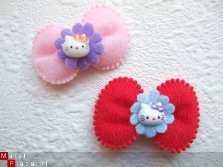 Hello Kitty gaat in bad, strijkapplicatie ~ 7,5 cm - 5