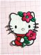 Bloemen Hello Kitty, strijkapplicatie ~ 7 cm - 0 - Thumbnail