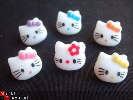Lieve Hello Kitty met lolly, strijkapplicatie ~ 7 cm - 2