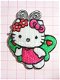 Roze vlinder Hello Kitty, strijkapplicatie ~ 6,5 cm - 0 - Thumbnail