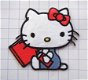 Hello Kitty gaat tekenen, strijkapplicatie ~ 6,5 cm - 0 - Thumbnail
