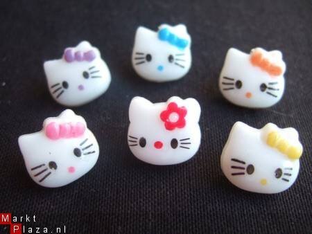 Hello Kitty gaat tekenen, strijkapplicatie ~ 6,5 cm - 2