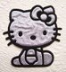 Hello Kitty met strik, glinster strijkapplicatie ~ 6 cm - 0 - Thumbnail