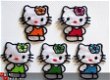 Kleine satijnen Hello Kitty strijkapplicatie ~ 4,5 cm ~ Oranje - 3 - Thumbnail