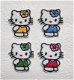 Kleine vilten Hello Kitty strijkapplicatie ~ 4,5 cm ~ Blauw - 2 - Thumbnail