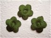 Effen bloemetjes strijkapplicatie ~ 2,5 cm ~ Groen - 0 - Thumbnail