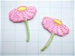 Lief roze bloemetje, strijkapplicatie ~ 3 cm - 0 - Thumbnail