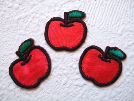 Kleine appel strijkapplicatie ~ 2,5 cm - 0