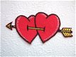 Cupido harten strijkapplicatie ~ 10,5 cm - 0 - Thumbnail