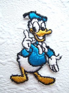 Donald Duck strijkapplicatie ~ 5 cm ~ Blauw