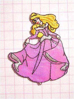 Prinses strijkapplicaties ~ Roze B ~ 8 cm - 0