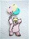 Paddington met ballonnen strijkapplicatie ~ 9 cm ~ Pastel - 0 - Thumbnail
