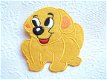 Geel hondje strijkapplicatie ~ 8 cm - 0 - Thumbnail