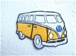 VW bus strijkapplicatie ~ 6,5 cm ~ Geel - 0 - Thumbnail