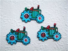 Kleine tractor strijkapplicatie ~ 4 cm