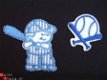 Baseball strijkapplicatie ~ 5 cm ~ Blauw - 3 - Thumbnail