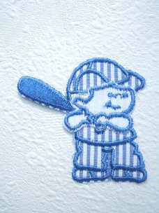 Baseball speler strijkapplicatie ~ 7 cm