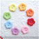 Regenboog met bloemen en hartjes, strijkapplicatie ~ 7,5 cm - 3 - Thumbnail