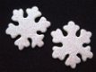 Sneeuwvlok strijkapplicatie ~ 2,5 cm ~ Wit - 0 - Thumbnail