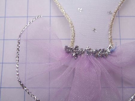 Schattige lila ballet jurkje, strijkapplicatie ~ 5,5 cm - 2