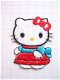 Rond Hello Kitty knoopje ~ 13 mm ~ Rood - 3 - Thumbnail