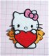 Rond Hello Kitty knoopje ~ 13 mm ~ Rood - 4 - Thumbnail