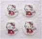 Rond Hello Kitty als engel knoopje ~ 17 mm - 2 - Thumbnail