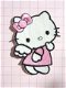 Rond Hello Kitty als engel knoopje ~ 17 mm - 3 - Thumbnail