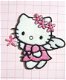 Rond Hello Kitty als engel knoopje ~ 17 mm - 4 - Thumbnail