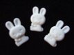Leuk wit konijnen knoopje ~ 17 mm - 0 - Thumbnail