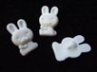 Leuk wit konijnen knoopje ~ 17 mm - 2 - Thumbnail