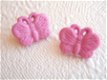 Lief vlinder knoopje ~ 18 mm ~ Lila / roze - 0 - Thumbnail