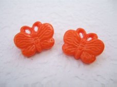 Lief vlinder knoopje ~ 18 mm ~ Oranje