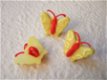 Vlinder knoopje ~ 16 mm ~ Geel / rood - 2 - Thumbnail