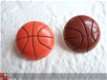 Basketbal knoopje ~ 14 mm ~ Bruin - 2 - Thumbnail