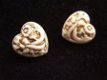 Prachtige ivoor hartjes knoop met goud ~ 18 mm - 0 - Thumbnail
