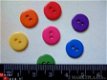 Klein gekleurd knoopje in Geel, Blauw, Paars en Zwart ~ 11 mm. - 2 - Thumbnail