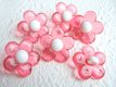 Doorzichtige bloemen knoop ~ 18 mm ~ Roze rood - 0 - Thumbnail