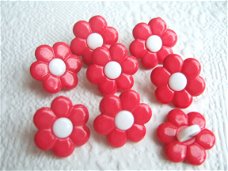 Bloemen knoopje ~ 14 mm ~ Rood