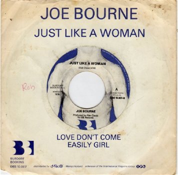 Joe Bourne ‎: Just Like A Woman (1976) - 0