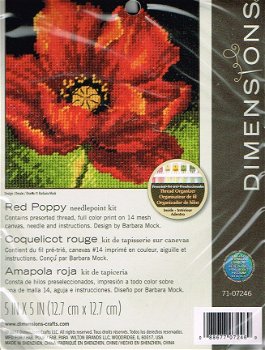 DIMENSIONS BORDUURPAKKET, RED POPPY, stramien - 1