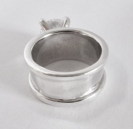 NIEUW Zilveren BANDRING met 1 zirkonia INCLUSIEF VERZENDEN! - Afbeelding 4