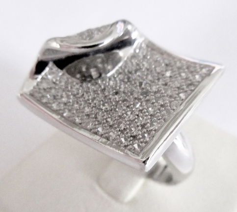 NIEUW Zilveren RING hoekje, zirkonia's INCLUSIEF VERZENDEN! - Afbeelding 2