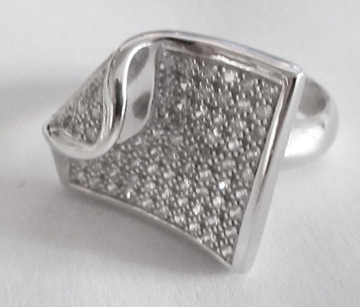 NIEUW Zilveren RING hoekje, zirkonia's INCLUSIEF VERZENDEN! - Afbeelding 5