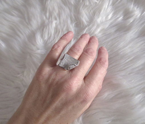 NIEUW Zilveren RING hoekje, zirkonia's INCLUSIEF VERZENDEN! - Afbeelding 7
