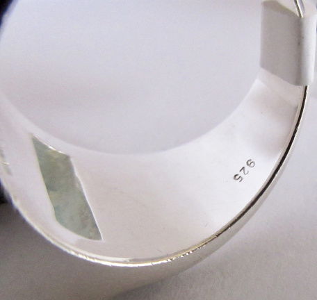 NIEUW Brede zilveren RING li-blauw zirkonia INCLUSIEF VERZENDEN. - Afbeelding 5