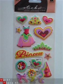 sticko puffy stickers princes - 1